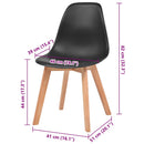 spisebordsstole 6 stk. plastik sort - xlshop.dk