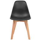 spisebordsstole 6 stk. plastik sort - xlshop.dk