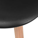 spisebordsstole 6 stk. plastik sort - xlshop.dk