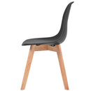 spisebordsstole 6 stk. plastik sort - xlshop.dk
