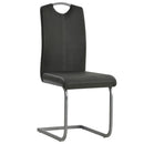 spisebordsstole med cantilever 2 stk. kunstlæder grå - xlshop.dk