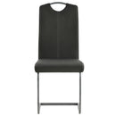 spisebordsstole med cantilever 2 stk. kunstlæder grå - xlshop.dk