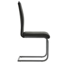 spisebordsstole med cantilever 2 stk. kunstlæder grå - xlshop.dk