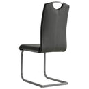 spisebordsstole med cantilever 2 stk. kunstlæder grå - xlshop.dk