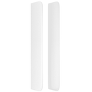 sengegavl med LED-lys 203x16x118/128 cm kunstlæder hvid