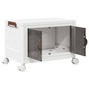 Stabelbar opbevaringskasse med hjul 28 L 48,5x29,5x33 cm - xlshop.dk