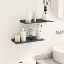 Svævende hylde 2 stk. Antracit 40 x 18 x 2,5 cm Stål - xlshop.dk