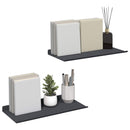 Svævende hylde 2 stk. Antracit 40 x 18 x 2,5 cm Stål - xlshop.dk