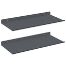 Svævende hylde 2 stk. Antracit 40 x 18 x 2,5 cm Stål - xlshop.dk