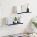 Svævende hylde 2 stk. Antracit 40 x 18 x 2,5 cm Stål - xlshop.dk
