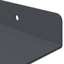 Svævende hylde 2 stk. Antracit 40 x 18 x 2,5 cm Stål - xlshop.dk