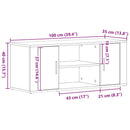 TV-skab 100 x 35 x 40 cm Sort eg Konstrueret træ - xlshop.dk