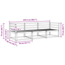 Udendørs sofagruppe 3 pcs Naturfarvet Massivt Akacietræ - xlshop.dk