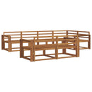 Udendørs sofagruppe 7 pcs Naturfarvet Massivt Akacietræ - xlshop.dk