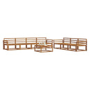 Udendørs sofagruppe 8 pcs Naturfarvet Massivt Akacietræ - xlshop.dk