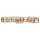 Udendørs sofagruppe 8 pcs Naturfarvet Massivt Akacietræ - xlshop.dk