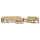 Udendørs sofagruppe med pude 8 pcs Naturlig og Beige - xlshop.dk