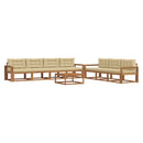 Udendørs sofagruppe med pude 8 pcs Naturlig og Beige - xlshop.dk