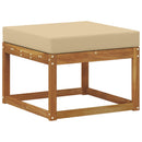Udendørs sofagruppe med pude 9 pcs Naturlig og Beige - xlshop.dk