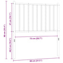 udskiftningsgavl 75 cm metal hvid - xlshop.dk