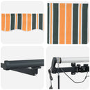 Udtrækkelig markise Grøn og gul 500 × 300 cm Polyester - xlshop.dk