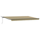 Udtrækkelig markise Grøn og gul 500 × 300 cm Polyester - xlshop.dk
