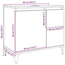 underskab til vask 65x33x60 cm konstrueret træ kunsteg - xlshop.dk