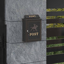 Væghængt Postkasse Bronze 29 x 13 x 41 cm Gustt aluminium - xlshop.dk