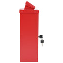 Væghængt Postkasse med dør Rød 29 x 13 x 41 cm Gustt aluminium - xlshop.dk