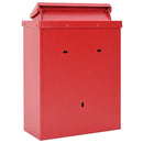 Væghængt Postkasse med dør Rød 29 x 13 x 41 cm Gustt aluminium - xlshop.dk