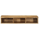 væghængt tv-skab 100x30x19 cm massivt ru mangotræ - xlshop.dk