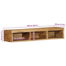 væghængt tv-skab 100x30x19 cm massivt ru mangotræ - xlshop.dk