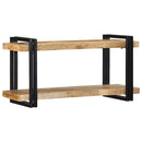 væghylde 90x33x45 cm massivt ru mangotræ - xlshop.dk
