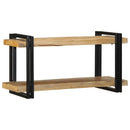 væghylde 90x33x45 cm massivt ru mangotræ - xlshop.dk