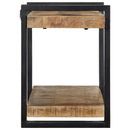 væghylde 90x33x45 cm massivt ru mangotræ - xlshop.dk