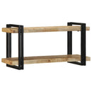 væghylde 90x33x45 cm massivt ru mangotræ - xlshop.dk