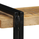 væghylde 90x33x45 cm massivt ru mangotræ - xlshop.dk