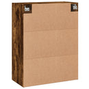 vægskab 69,5x34x90 cm konstrueret træ røget sonoma-eg - xlshop.dk