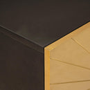 Vaskeskab med dør Sort og Guld 62 x 33 x 58 cm Massivt mangotræ - xlshop.dk