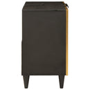 Vaskeskab med dør Sort og Guld 62 x 33 x 58 cm Massivt mangotræ - xlshop.dk
