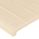 kontinentalseng med madras 160x200 cm stof cremefarvet
