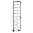 vinreol til 95 flasker 54x18x200 cm smedejern sort - xlshop.dk
