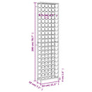 vinreol til 95 flasker 54x18x200 cm smedejern sort - xlshop.dk