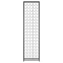 vinreol til 95 flasker 54x18x200 cm smedejern sort - xlshop.dk