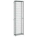 vinreol til 95 flasker 54x18x200 cm smedejern sort - xlshop.dk