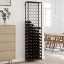 vinreol til 95 flasker 54x18x200 cm smedejern sort - xlshop.dk