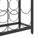 vinreol til 95 flasker 54x18x200 cm smedejern sort - xlshop.dk